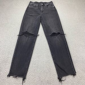 American Eagle Women's Super High-Rise Baggy Straight Jeans  |  Size:  2 Regular